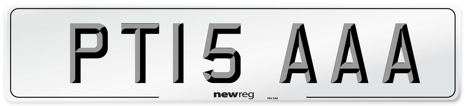PT15 AAA Number Plate from New Reg